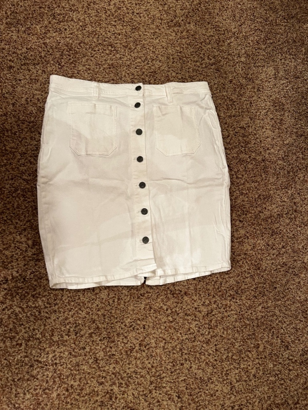 Kenneth Cole Reaction white pencil denim knee skirt W 10
